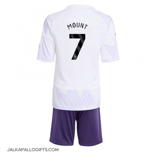 Manchester United Mason Mount #7 Vieras Peliasu Lasten 2025-26 Lyhythihainen (+ Lyhyet housut)